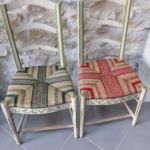 Restauration à l'identique, une série de 6 chaises