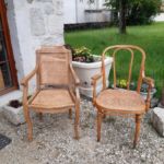 Fauteuil de barbier et fauteuil Fischel chiné et adopté